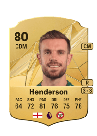 Jordan Henderson Rare 80 OVR