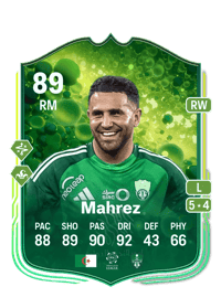 Riyad Mahrez Grassroot Greats 89 OVR