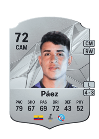 Kendry Páez Rare 72 OVR