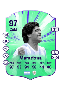 Diego Armando Maradona Journey of Nations 97 OVR