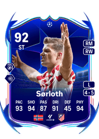 Alexander Sørloth UEFA Champions League Road to the Final 92 OVR