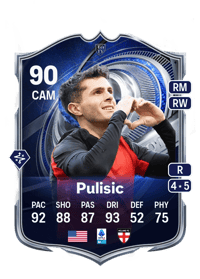 Christian Pulisic TOTY Honourable Mentions 90 OVR