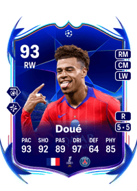 Désiré Doué UEFA Champions League Road to the Final 93 OVR