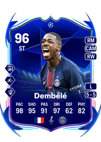 Ousmane Dembélé UEFA Champions League Road to the Final 96 OVR