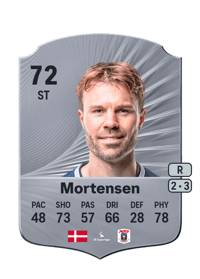 Patrick Mortensen Rare 72 OVR