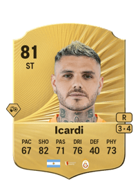 Mauro Icardi Rare 81 OVR