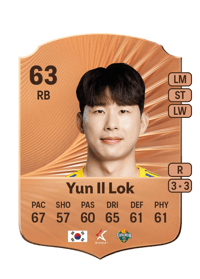 Yun Il Lok Rare 63 OVR