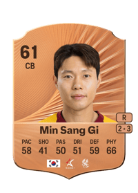 Min Sang Gi Rare 61 OVR