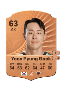 Yoon Pyung Gook Rare 63 OVR