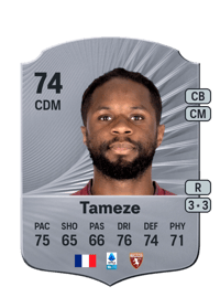 Adrien Tameze Rare 74 OVR