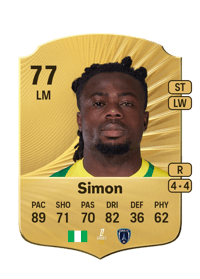 Moses Simon Rare 77 OVR