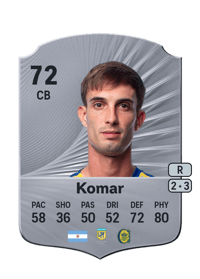 Juan Cruz Komar Rare 72 OVR
