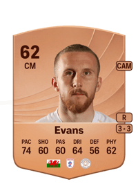 Connor Evans Common 62 OVR