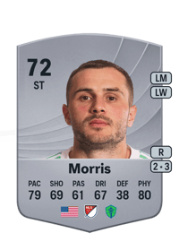 Jordan Morris Common 72 OVR