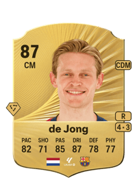 Frenkie de Jong Rare 87 OVR
