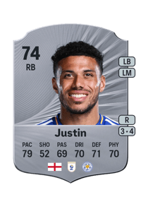 James Justin Rare 74 OVR