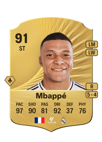 Kylian Mbappé Rare 91 OVR