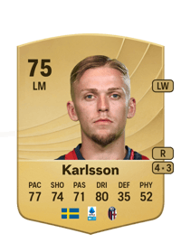 Jesper Karlsson Common 75 OVR