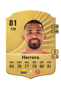 Yangel Herrera Rare 81 OVR