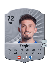 Andi Zeqiri Rare 72 OVR