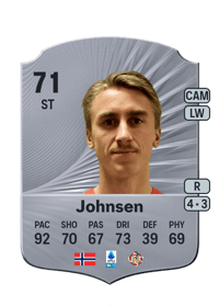 Dennis Johnsen Rare 71 OVR