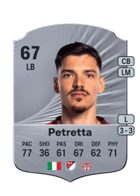 Raoul Petretta Rare 67 OVR