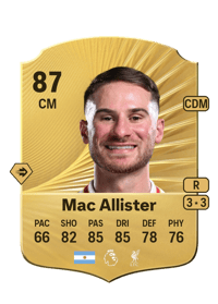 Alexis Mac Allister Rare 87 OVR