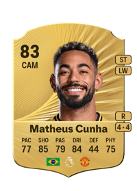 Matheus Cunha Rare 83 OVR