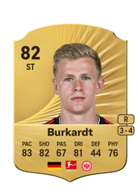 Jonathan Burkardt Rare 82 OVR