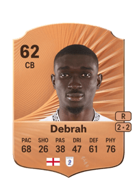 Jesse Debrah Rare 62 OVR