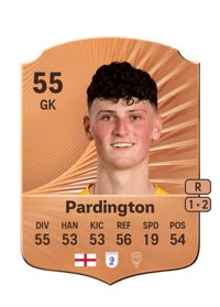 Jamie Pardington Rare 55 OVR