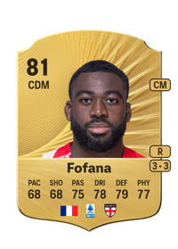 Youssouf Fofana Rare 81 OVR