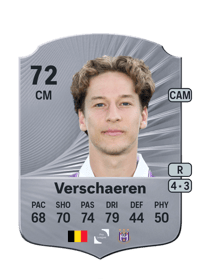 Yari Verschaeren Rare 72 OVR