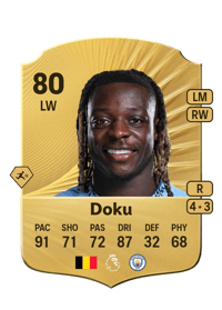 Jérémy Doku Rare 80 OVR