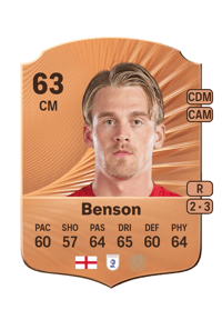 Josh Benson Rare 63 OVR