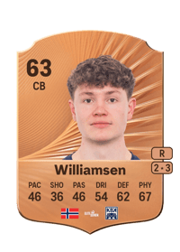 Max Williamsen Rare 63 OVR