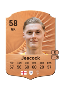 Zach Jeacock Rare 58 OVR