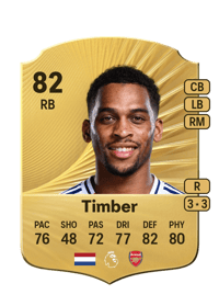 Jurriën Timber Rare 82 OVR