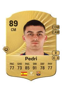 Pedri Rare 89 OVR