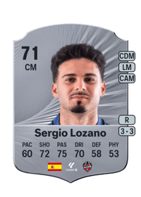 Sergio Lozano Rare 71 OVR