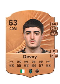 Dawson Devoy Rare 63 OVR