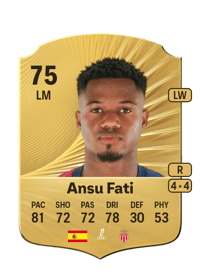 Ansu Fati Rare 75 OVR