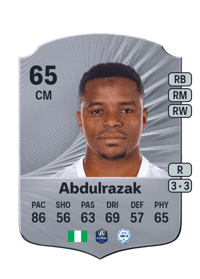 Ishaq Abdulrazak Rare 65 OVR