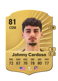 Johnny Cardoso Rare 81 OVR