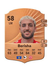 Dion Berisha Rare 58 OVR