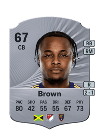 Javain Brown Rare 67 OVR