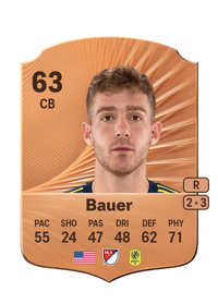 Josh Bauer Rare 63 OVR