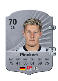 Lukas Pinckert Rare 70 OVR