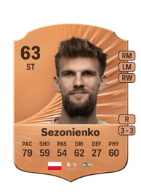 Kacper Sezonienko Rare 63 OVR