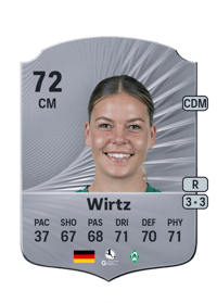 Juliane Wirtz Rare 72 OVR